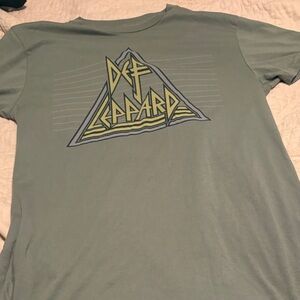 Def Leppard Logo Short Sleeve Tee - Sage Green